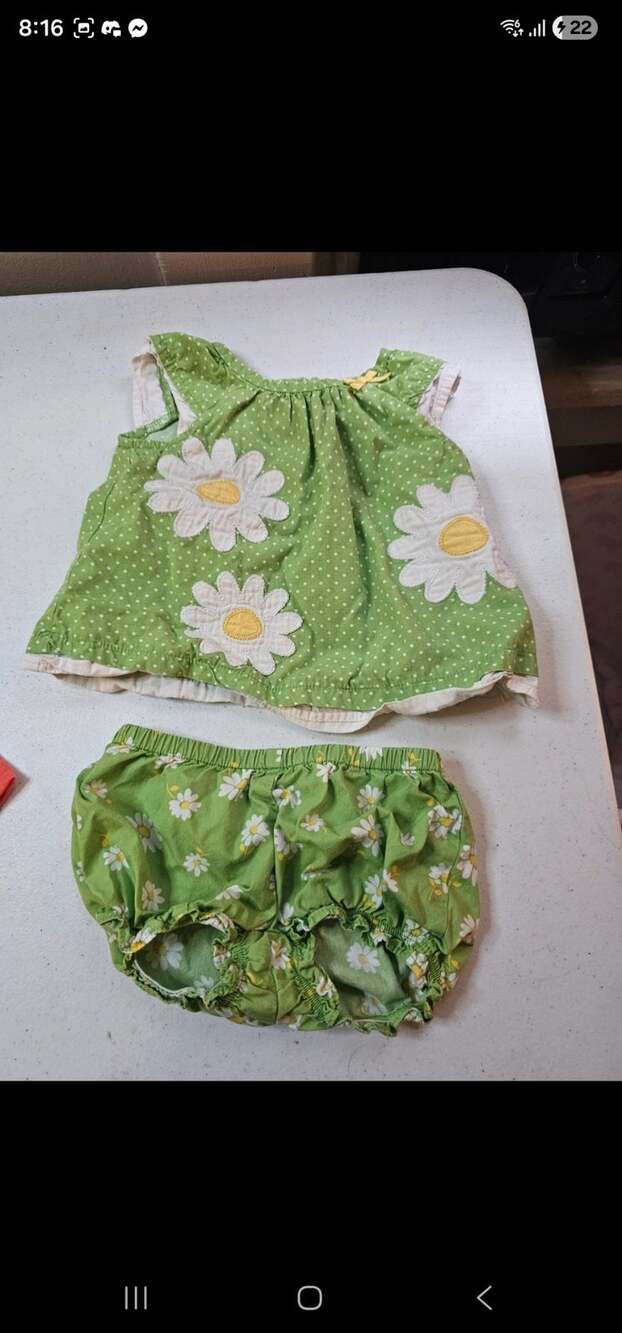 Vintage Y2K Gymboree two piece set with top and diaper cover/bloomers